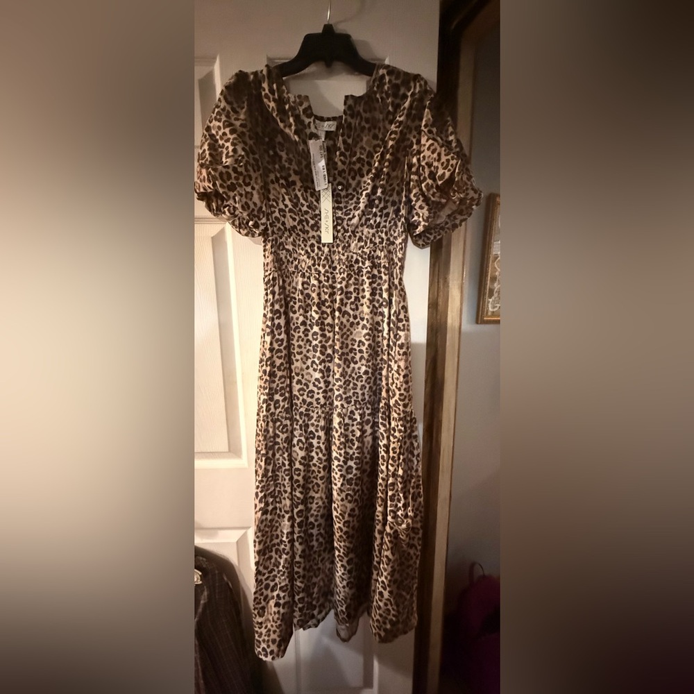 She + Sky Animal Print Maxi Dress